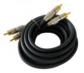 Dynavox Cinchkabel 1,5 Meter Stereo-Set / Stecker vergoldet | RCA Cable 24k Gold