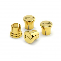 4er Dynavox High-End Cinch-Schutzkappen Set | 24 K vergoldet