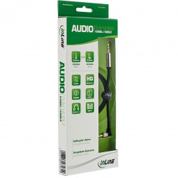 InLine® Slim Audio Kabel gewinkelt Klinke 3,5mm ST/ST, Stereo | 0,5m - 10m