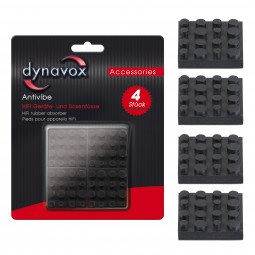 Dynavox Antivibe Gummi Füße 4er Set | Geräte Lautsprecher Boxenfüße 40 x 40 mm