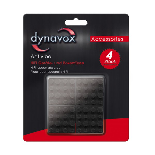 Boxenfüße Dynavox Antivibe-Füße für Geräte und Lautsprecher Füsse 40 x 40 mm 