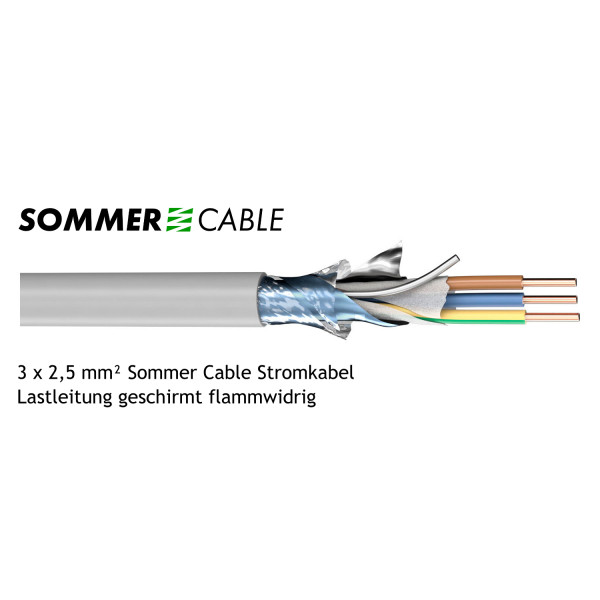 Sommer Cable Stromkabel 3 x 2,50 mm² geschirmte OFC Lastleitung