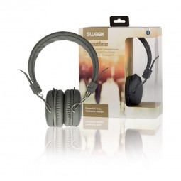 Sweex Bluetooth Kabellose Kopfhörer, grau | Headset für PC, Smartphone. On-Ear Headphones