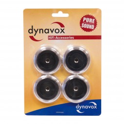 4er-Set Dynavox Alu Gerätefüße Ø 50 mm silber Geräte Füsse | Hi-Fi Case Feet