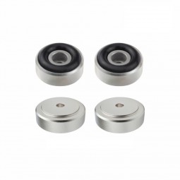 4er-Set Dynavox Alu Gerätefüße midi Ø 30 mm silber Geräte Füsse | Hi-Fi Case Feet