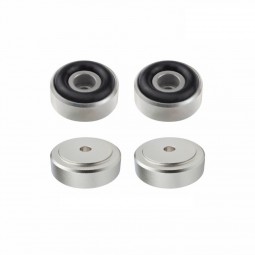 4er-Set Dynavox Alu Gerätefüße mini Ø 20 mm silber Gerätefüsse | Hi-Fi Case Feet